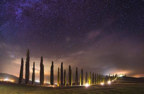 melihat bintang di Tuscany Italia