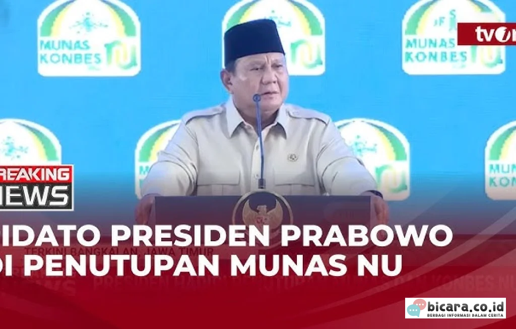 Pidato Prabowo Munas NU