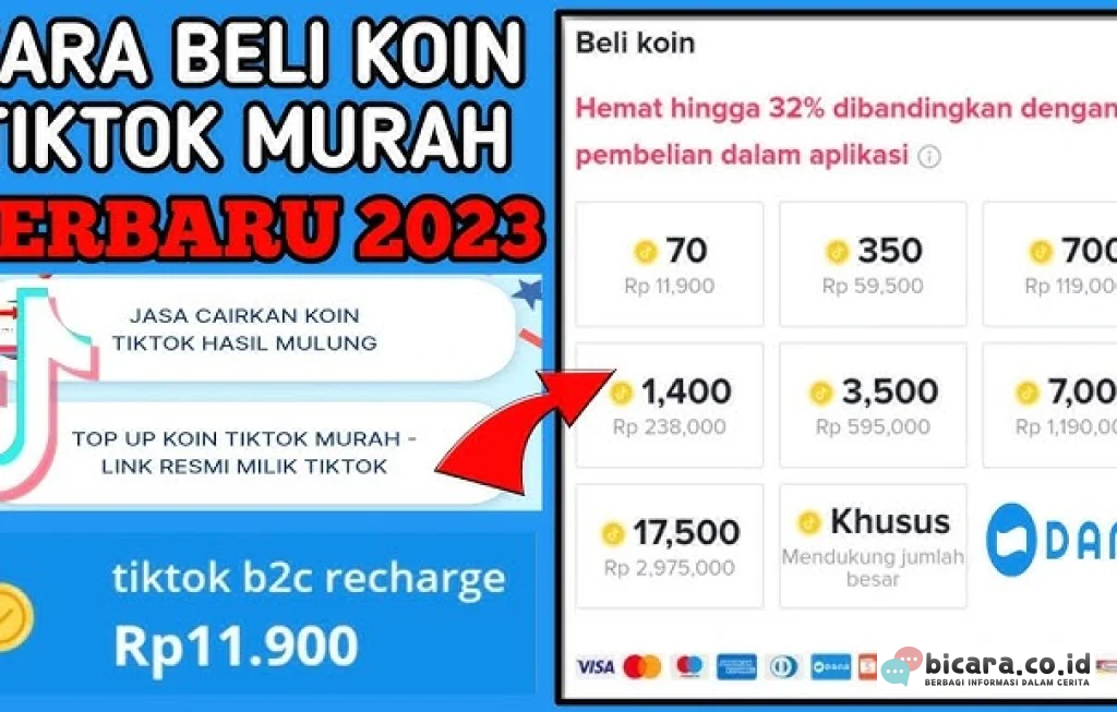 cara beli koin TikTok