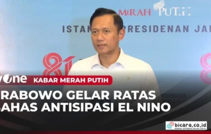 Prabowo Antisipasi El Nino