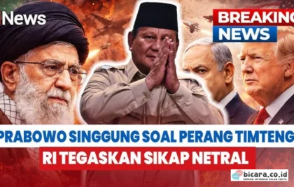 Prabowo soal Perang Timur Tengah