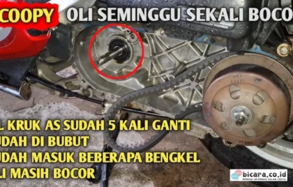 sil pulley depan bocor