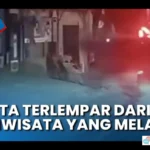 Balita Terlempar Bus